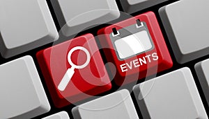 Search for Events online - Computer Keyboard