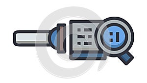 Search & Explore Device: Digital Information Discovery, vector design Generative AI