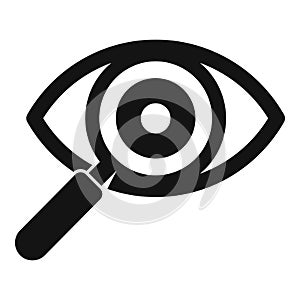 Search eye exploration icon, simple style