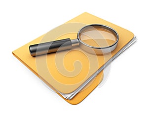 Search file and folder. 3D Icon