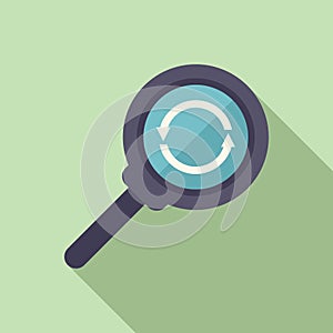 Search filter icon flat vector. Education digital