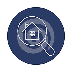 search, find, home, magnifying glass, house, home search icon