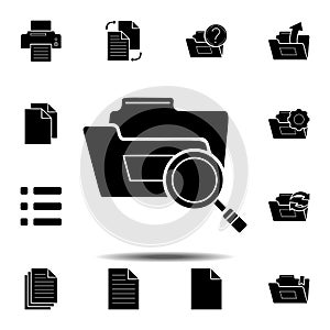 Search Folder icon. Simple glyph vector element of web, minimalistic icons set for UI and UX, website or mobile application