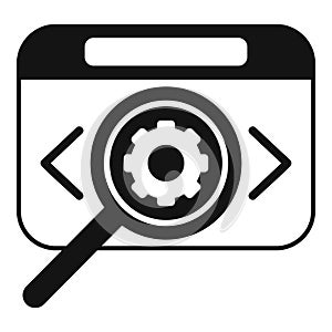 Search gear api icon simple vector. Internet hosting