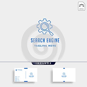 Search gear logo vector engine luv icon symbol sign isolated