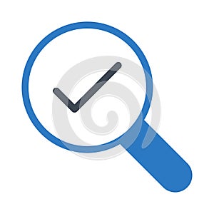 Search glyph colour vector icon