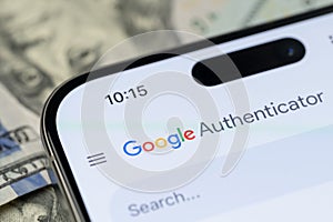 Search in google authenticator