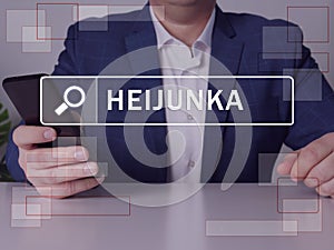 Search HEIJUNKA button. Manager use cell technologies photo