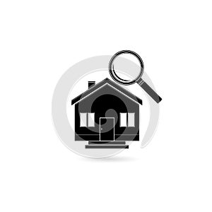 Search house icon isolated on white background