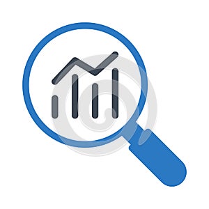 Search glyph colour vector icon