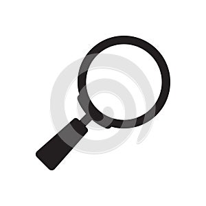 Search icon. Magnifying glass icon, vector magnifier or loupe sign. photo