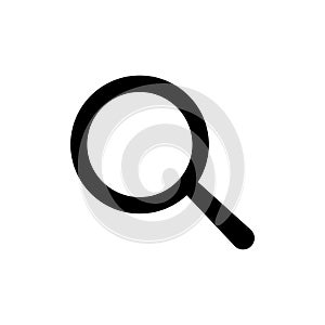 Search icon. Magnifying glass  symbol. Loupe black sign