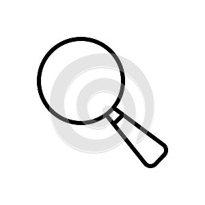 Black line icon for Search, manhunt and quest