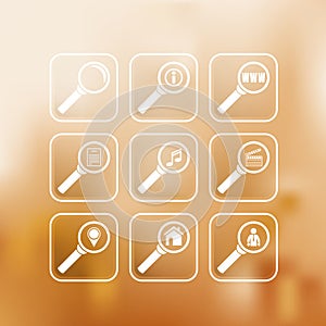 Search icons set