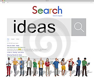 Search Ideas Creative Technology Connection Concept photo