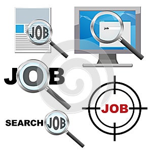 Search for job conept