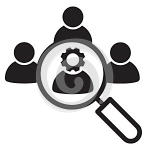 Search job vacancy icon vector