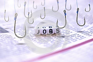 Search for jobs concept or increase unemployment rate through global economy