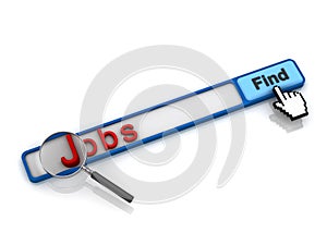 Search jobs online concept