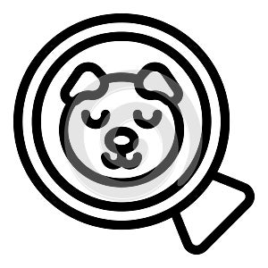Search lost dog icon outline vector. App pet tracker