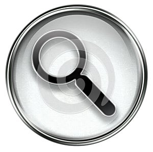 Search and magnifier icon grey
