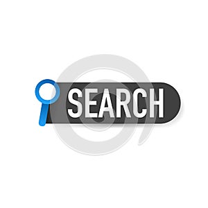 Search magnifier icon. Magnifying glass symbol.