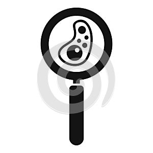 Search magnifier icon simple vector. Genetic material