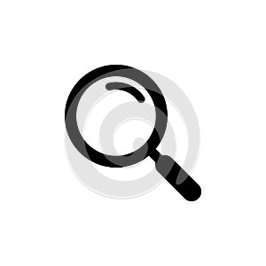 Search magnifier icon vector in trendy style. Magnifying glass sign symbol