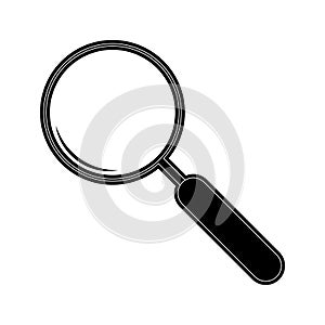 Search magnifying glass icon symbol, sleuth magnifier stock illustration photo