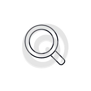 Search, magnifying glass thin line icon. Linear vector symbol