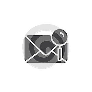 Search mail vector icon