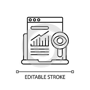 Search marketing linear icon