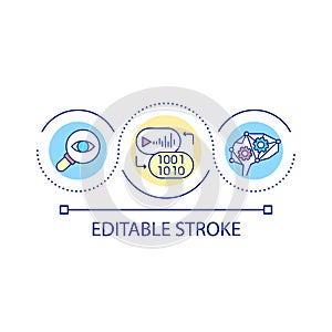 Search with meaning loop concept icon