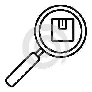 Search missed parcel icon, outline style