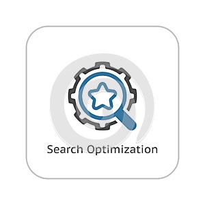 Search Optimization Icon. Flat Design