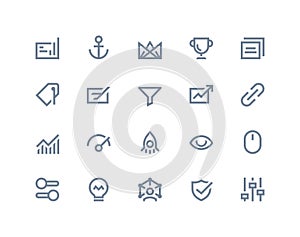 Search optimization icons. Line series