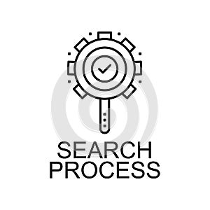 search process line icon. Element of seo and web optimization icon with name for mobile concept and web apps. Thin line search