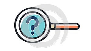 Search Question Flat Vector Icon for Help and Inquiry, vector design Generative AI
