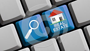 Search Real Estate online - Computer Keyboard