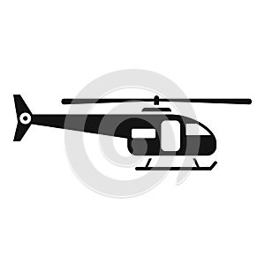 Search rescue helicopter icon simple vector. Air transport