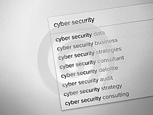 Search results about cyber security