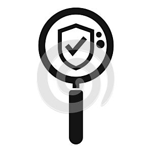 Search secured data icon simple vector. Privacy policy