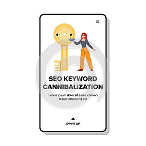 search seo keyword cannibalization vector