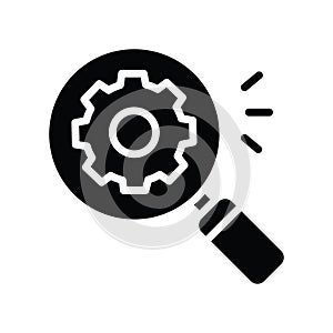 Search Settings vector solid Icon Design illustration. Cloud computing Symbol on White background EPS 10 File