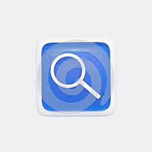 Search Smartphone Icon Isolated on white background 3d Illustration