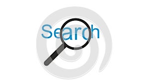 Search Text and Magnifying Glass