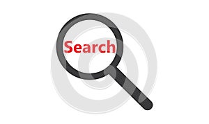 Search Text and Magnifying Glass