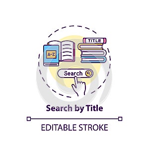 Search by title concept icon