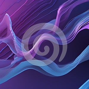 Search trends visualization, a dynamic, abstract 3d render of flowing data streams in vibrant blues and purples, wi