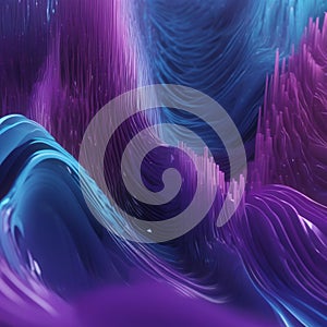 Search trends visualization, a dynamic, abstract 3d render of flowing data streams in vibrant blues and purples, wi
